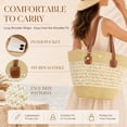 thumbnail image 4 of DAKIMOE Straw Beach Bag For Women Summer Boho Tote Bag Handbags Large Shoulder Purses Woven for Vacation, 4 of 7