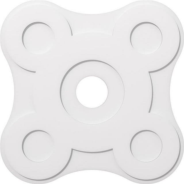 Ekena Millwork CMP40LA-07000 40 in. OD x 7 in. ID Square Luna Architectural Grade PVC Contemporary Ceiling Medallion