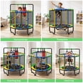 thumbnail image 4 of 55" Toddler Trampoline for Kids with Basketball Hoop, SHINPT Indoor Outdoor Kids Trampoline with Enclosure Net, Basketball, Small Trampoline Gift for Boys Girls, Mini Trampoline for Kids, 4 of 9