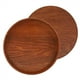 thumbnail image 5 of Bandeja de servicio Bandeja redonda de madera natural Bandeja de servicio Plato de madera Servidor de comida Platos Plato de bebida de agua(21 * 21cm), 5 of 12