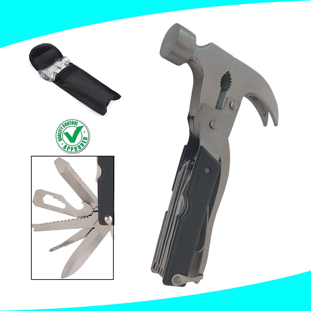Portable Multipurpose Multitool Pocket Mini Tools with Folding Cone Hammer 