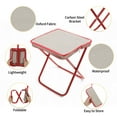 thumbnail image 3 of Taburete de Camping Portátil Único Bargains Mini Silla de Camping al Aire Libre con Bolsa de Transporte con Cremallera Silla Plegable Silla de Camping para Pesca Viajes Picnics Caqui Rojo, 3 of 7