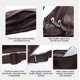 thumbnail image 5 of Riñonera delgada ultraligera | Bolso bandolera antirrobo multicapa - Bandolera de viaje impermeable y resistente a los arañazos | Material de PU | 14,57 x 8,27 x 5,51 pulgadas | Café Marrón Negro |, 5 of 6