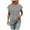 Grey, variant on QYZEU Womens T Shirt Short Sleeve Basic Shirts Fashion Casual V Neck Solid Color Loose Fit T Shirt Top Breathable Comfortable Lightweight Tops Blue 2XL