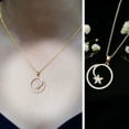 thumbnail image 6 of Rosec Jewels Lab Diamond Circle Necklace with Shooting Star - Diamond Eternity Pendant with Chain (EF-VS Quality), 14K Yellow Gold, 6 of 8