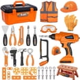 thumbnail image 1 of Juego de herramientas para niños Magic4U de 50 piezas con taladro electrónico y equipo de seguridad, 1 of 8