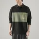 thumbnail image 2 of Sudaderas superiores Ropa de hombre japonesa Camiseta polo de talla grande para hombre Camiseta de una pieza empalmada de gran tamaño Moda Harajuku Manga larga Xl It, 2 of 5