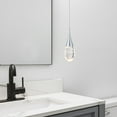 thumbnail image 5 of JoollySun 1 Light Single Mini Pendant Light LED Ceiling Hanging Light with Bubble Crystal in Chrome, 5 of 7