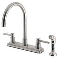 thumbnail image 2 of Kingston Brass KS8798DL 8 Inch Center Kitchen Faucet With Side Sprayer - Satin Nickel, 2 of 4