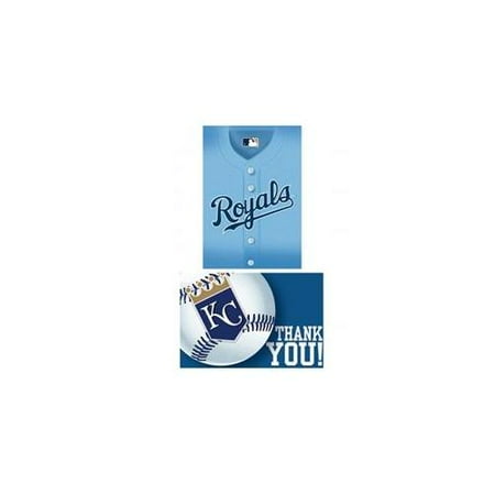 Amscan 203848 Kansas City Royals Baseball - Invite & Thank-You Combo