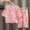 D Pink, variant on NAISIBABY Girls Pajamas Sets Size 2, Short Sleeve Cute Graphic Thin Comfy Clothing Home Suit White (2-7T)