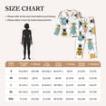 thumbnail image 4 of Fuzoiu Colorful Insects Print Women's Long-Sleeved Pajama,Lounge Button Down Nightwear,Womens Notch Collar Pajama Set-Medium, 4 of 7