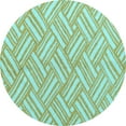 thumbnail image 1 of Ahgly Company Indoor Round Abstract Light Blue Modern Area Rugs, 4' Round, 1 of 4