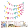 thumbnail image 5 of WRISTBIQUE 4-Pack Linenette Triangle Bunting Banner in Assorted Colors for Party Decorations and Event Hanging, 5 of 6