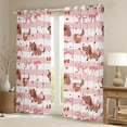 thumbnail image 2 of Castle Fairy Cartoon Dog Dachshund Black Out Curtains for Kids Children Preppy,Kawaii Ribbon Bow Curtains Pack Of 2 (42X63 Each),Geometric Stripes Bedroom Curtains,Lightweight Room Decor, 2 of 6