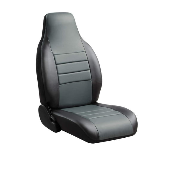 Fia Sl62 66 Gray Leatherlite Custom Seat Cover Fits select: 2019-2023 CHEVROLET SILVERADO, 2019-2023 GMC SIERRA