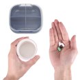 thumbnail image 4 of Unique Bargains 1 Pc Pill Case 4 Grid Portable Pill Box Blue, 4 of 6