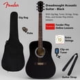 thumbnail image 2 of Fender FA-115 Dreadnought Acoustic Guitar - Black w/ Gig Bag, 2 of 4