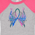 thumbnail image 4 of Inktastic Thyroid Cancer Awareness with Butterfly Ribbon Words Boys or Girls Baby Bodysuit, 4 of 5