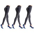 thumbnail image 5 of 3-Pack Womens Seamless High Waisted Stretch Long Workout Yoga Fitness Leggings Pants - Charcoal S/M, 5 of 6