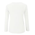 thumbnail image 5 of Vinsonshop Women's Ribbed Knit Pullover Sweaters Long Sleeve Crewneck Tops Casual Basic Jumpers Fall Clothes Winter Warm Everyday White L, 5 of 9