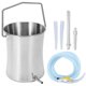 thumbnail image 1 of 2l Health Stainless Steel Enema Bucket Suitable For Colon Cleansing Reusable Constipation Cleaning, 1 of 5