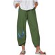 thumbnail image 1 of Moda Mujer Verano Casual Suelto Algodón Y Lino Bolsillo Impresión Pantalones Pantalones Odeerbi ODB-6, 1 of 4