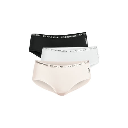 

U.S. Polo Assn. Women s Microfiber Hipster Panty Underwear 3-Pack Sizes S-3XL