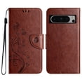 thumbnail image 2 of TECH CIRCLE Slim Wallet Case for Google Pixel 8 Pro,Butterfly Floral Embossed PU Leather Anti-Scratch Shockproof Magnetic Clasp Flip Kickstand Card Slots Phone Cover for Google Pixel 8 Pro 6.7",Brown, 2 of 9