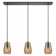 thumbnail image 2 of ELK Group International 10523-3LP Ribbed Glass 3 Light Pendant, Polished Chrome - 9 x 36 x 5 in., 2 of 2