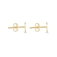 thumbnail image 3 of Karat Rush 14KT Yellow Gold High Polished Block Initial Studs "G" with Post-with-Friction-Back. Adult Unisex. No stones, 3 of 4