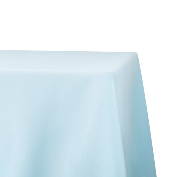110" x 156" Rectangular Baby Blue Tablecloth Polyester | Wedding Tablecloth | 8' King Table Drape