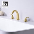 thumbnail image 2 of Sumerain 3 Hole Roman Tub Faucet Brushed Gold With With Brass Rough In Valve High Flow, 2 of 5