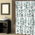 thumbnail image 2 of Fabric Shower Curtain, Green Eucalyptus Leaves Texture Shower Curtains with 12 Hooks Waterproof Machine Washable Bath Curtains for Bathroom,48x 72in, 2 of 6