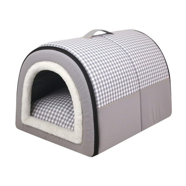 Mascotas, Camas para mascotas, Casas para cachorros 2 en 1 para gatos y perros, Casas para gatos, Casas para cachorros Gris claro M