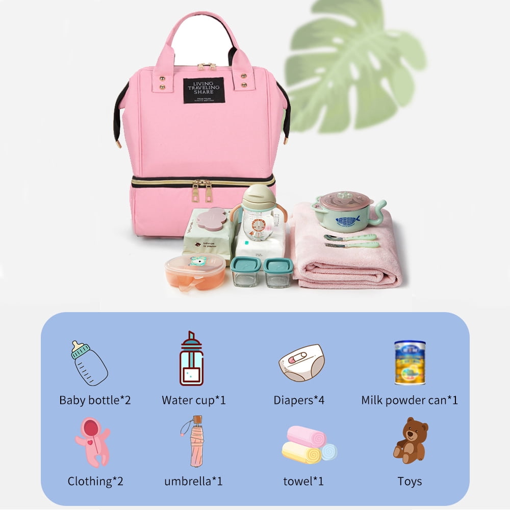 Baby Diaper Tote Bag Mommy Backpack Bag Multifunctional Breast Milk Bag Travel Organizer Baby Care