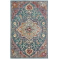 thumbnail image 2 of SAFAVIEH Crystal Debra Southwestern Area Rug, Teal/Rose, 3' x 5', 2 of 9