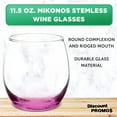 thumbnail image 3 of Mikonos Stemless Wine Glasses 11.5 oz. Set of 10, Bulk Pack - Restaurant Glassware, Perfect for Red Wine, White Wine, Cocktails - Pink, 3 of 5