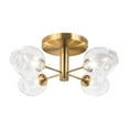 thumbnail image 2 of Semi Flush Mount Light 4 Light Modern Ceiling Fixture Vb Finish Clear Glass, 2 of 5