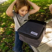PackIt Freezable, Reusable Upright Lunch Box, Charcoal and Black