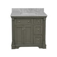 thumbnail image 6 of Sydney 36" Bathroom Vanity with Weathered Gray Cabinet and Carrara Marble Top, 6 of 6