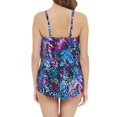 thumbnail image 3 of Magicsuit Women's Blue Social Butterfly Grace Swim Tankini Top-Blue / 14, 3 of 6