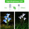 thumbnail image 3 of Luces solares para jardín al aire libre 8 luces solares LED multicolores cambiantes de flores de lirio para patio de jardín (azul/blanco) 11 oz JAMW Sencillez, 3 of 5