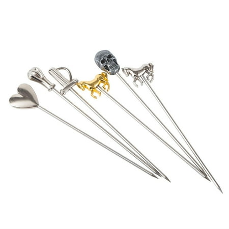 

Lacyie Drink Skewers Stainless Steel Martini Pick Cocktail Garnish Picks n