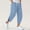 A136 Light Blue, variant on Linen Cropped Pants for Men Elastic Waist Drawstring Harem Trousers Lightweight Breathable Tapered Bottoms Zipper Detail Summer Beachwear