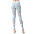 thumbnail image 3 of Purple Candy Womens Juniors Extreme Distressed Denim Skinnys (Small, Light Denim), 3 of 4
