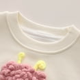 thumbnail image 5 of Zanarzt Baby Clothes for Girls Little Girls Cute Set Flower Embroidery Long Sleeve Sweatshirt Jeans Casual Two Piece Set White,6-12 Months, 5 of 9