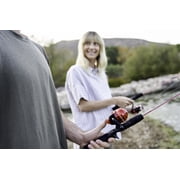 Zebco Dock Demon Spincast Combo, 30 1 Piece Fishing Rod, Red