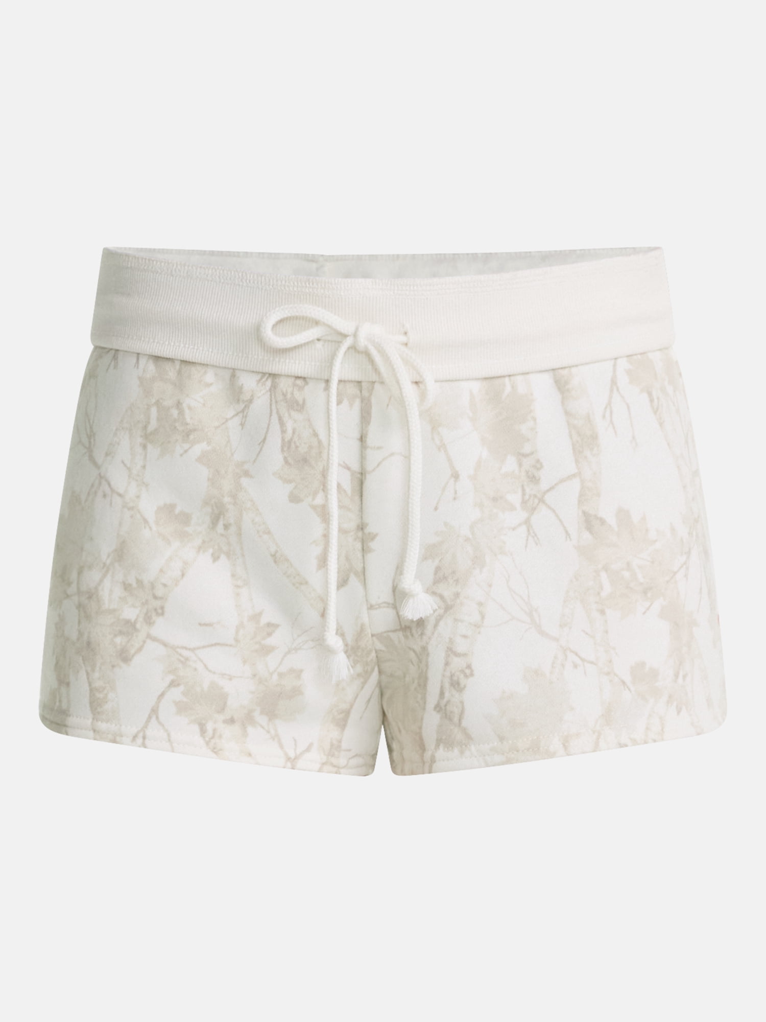No Boundaries Fleece Shorts with Ribbed Waistband, Women's XXS-XXL