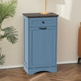 thumbnail image 4 of HARIPUL 13 Gallon Trash Cabinet for Kitchen, Laundry Hamper Pet Proof Hidden Trash Can Cabinet,Blue, 4 of 8